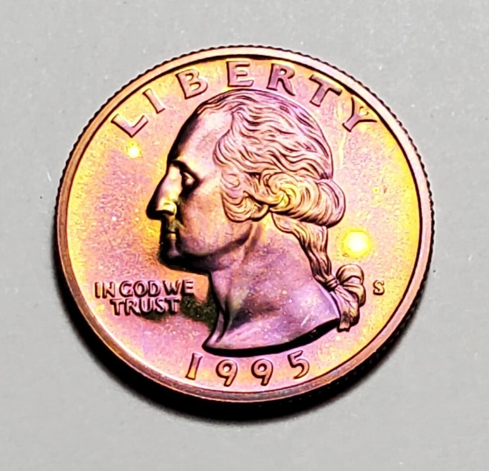 TONED 1995 S WASHINGTON QUARTER CLAD PROOF UNC #C1732
