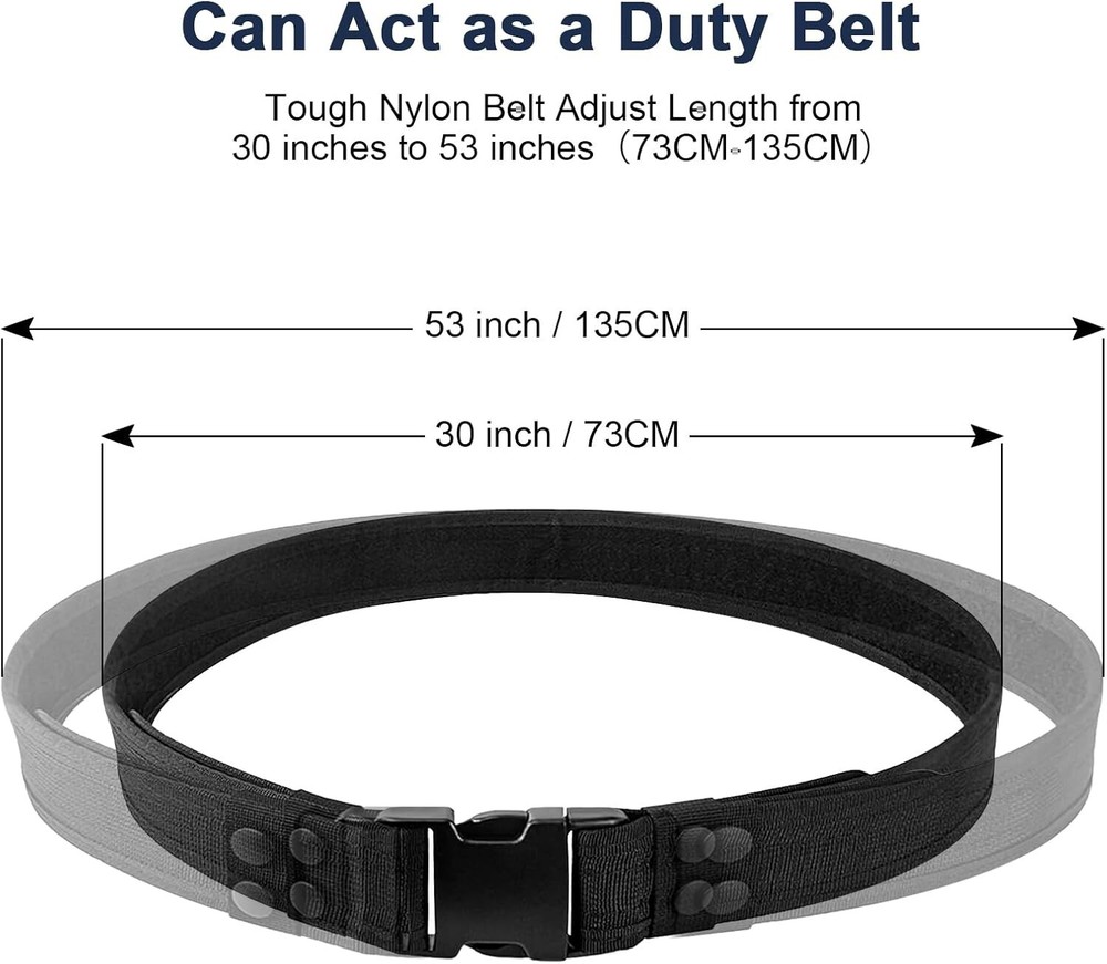 Adjustable Tactical Duty Belt Set with Complete Holsters - Security Essentials