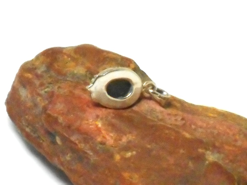 Small Oval LABRADORITE Sterling Silver 925 Gemstone Pendant