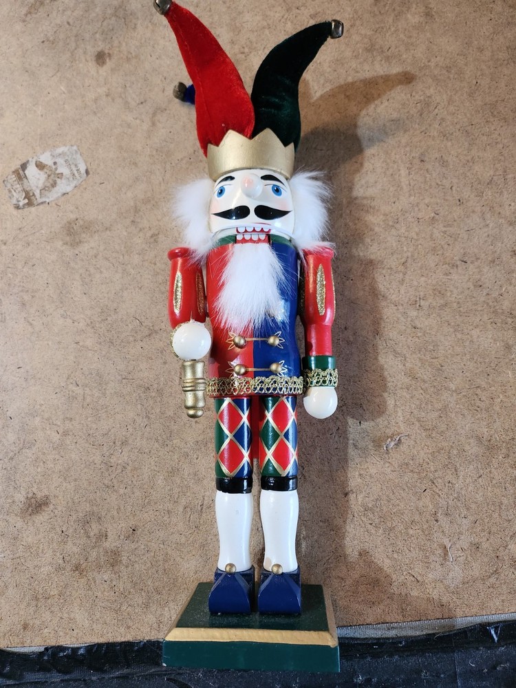 Wooden Jester Nutcracker 16” Tall (RH 8-1)