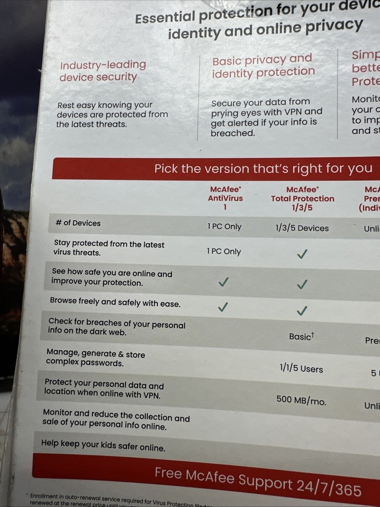 McAfee Total Protection for 5 Users Windows/Mac/Android/iOS/ChromeOS Product Key