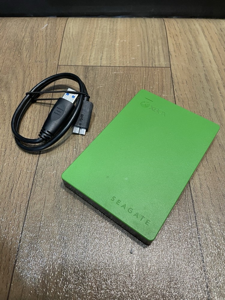 Xbox Seagate 2TB External Hard Drive Green (Untested)
