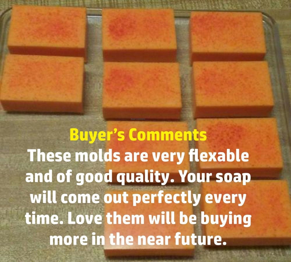 8 Set Rectangle Silicone Soap Making Molds Baking DIY Mold For Cake Bakeware