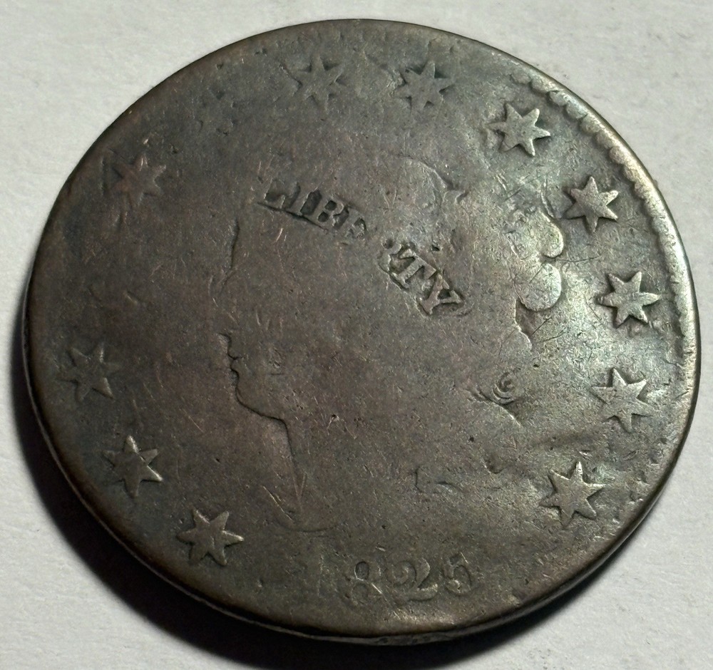 1825 Coronet Head Large Cent — Circulated