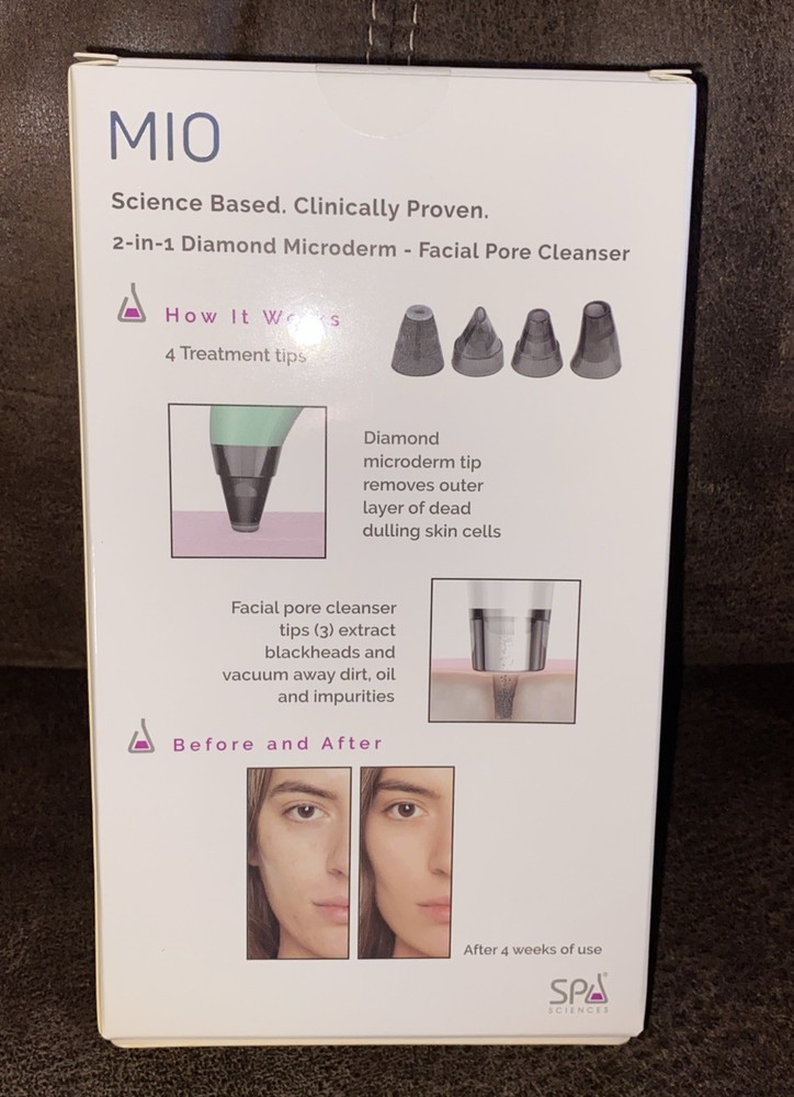 Spa Sciences MIO Microdermabrasion Pore Extraction Skin Resurfacing System Pink