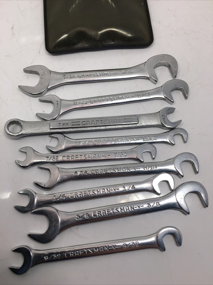 craftsman tool set 9 pack of Ignition wrenches Used Engraved Multiple Sizes