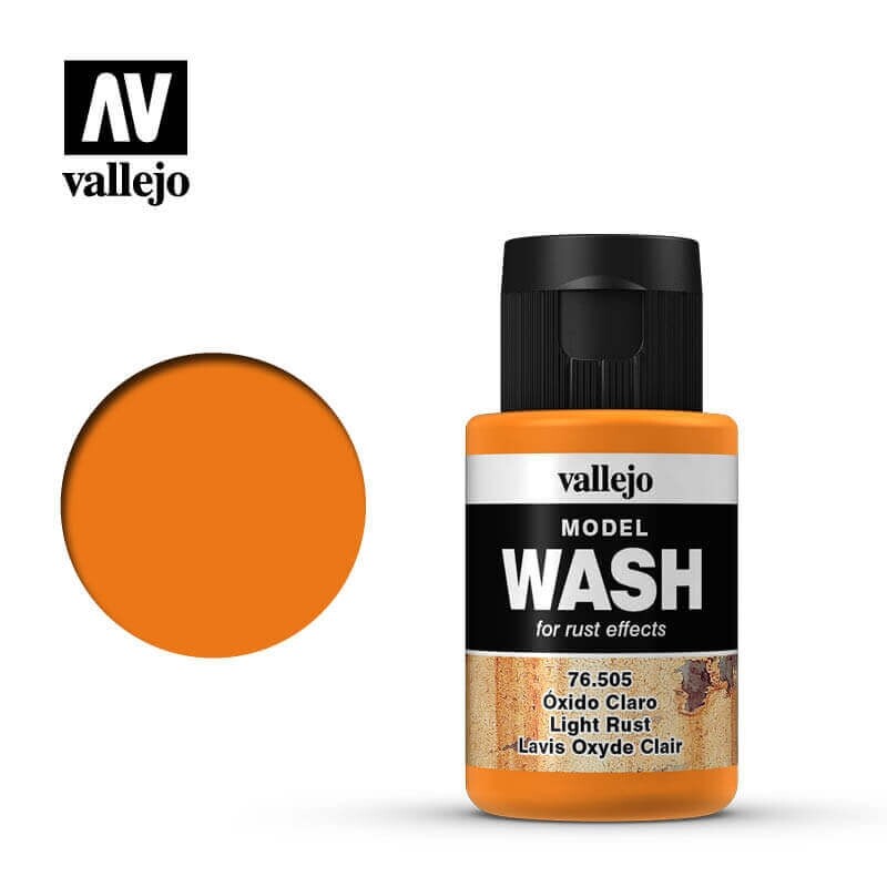 Vallejo Light Rust Model Wash 35ml Bottle 76.505