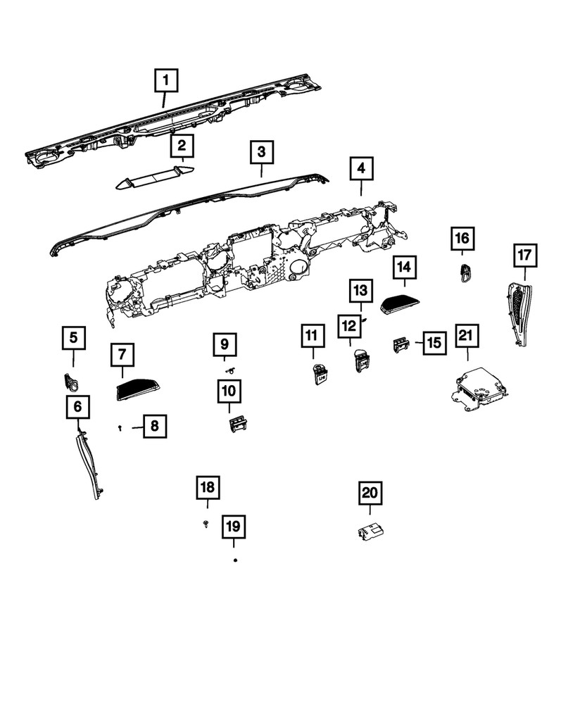 Genuine Mopar Speaker Grille 7FS83TX7AA