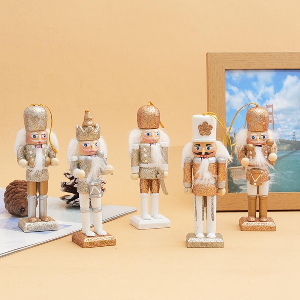 5x Christmas Nutcracker Figure Desktop Decoration for Table Display Tabletop