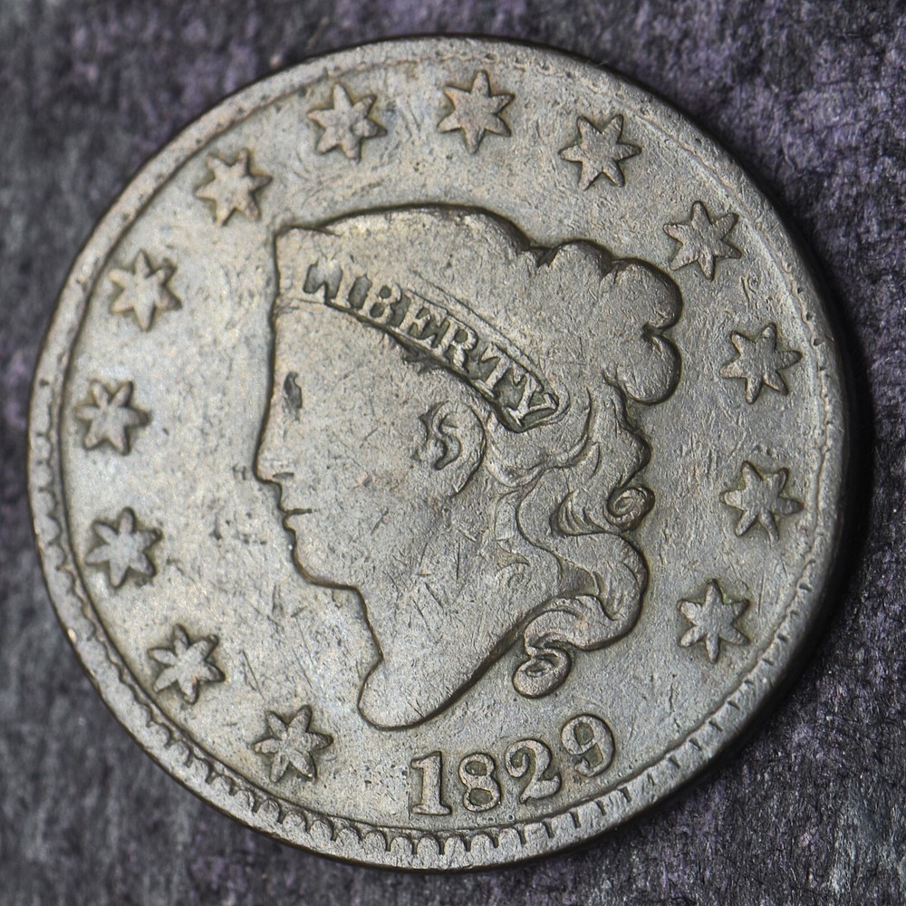 1829 "Medium Letters" Coronet Head Large Cent 1C - COINGIANTS -