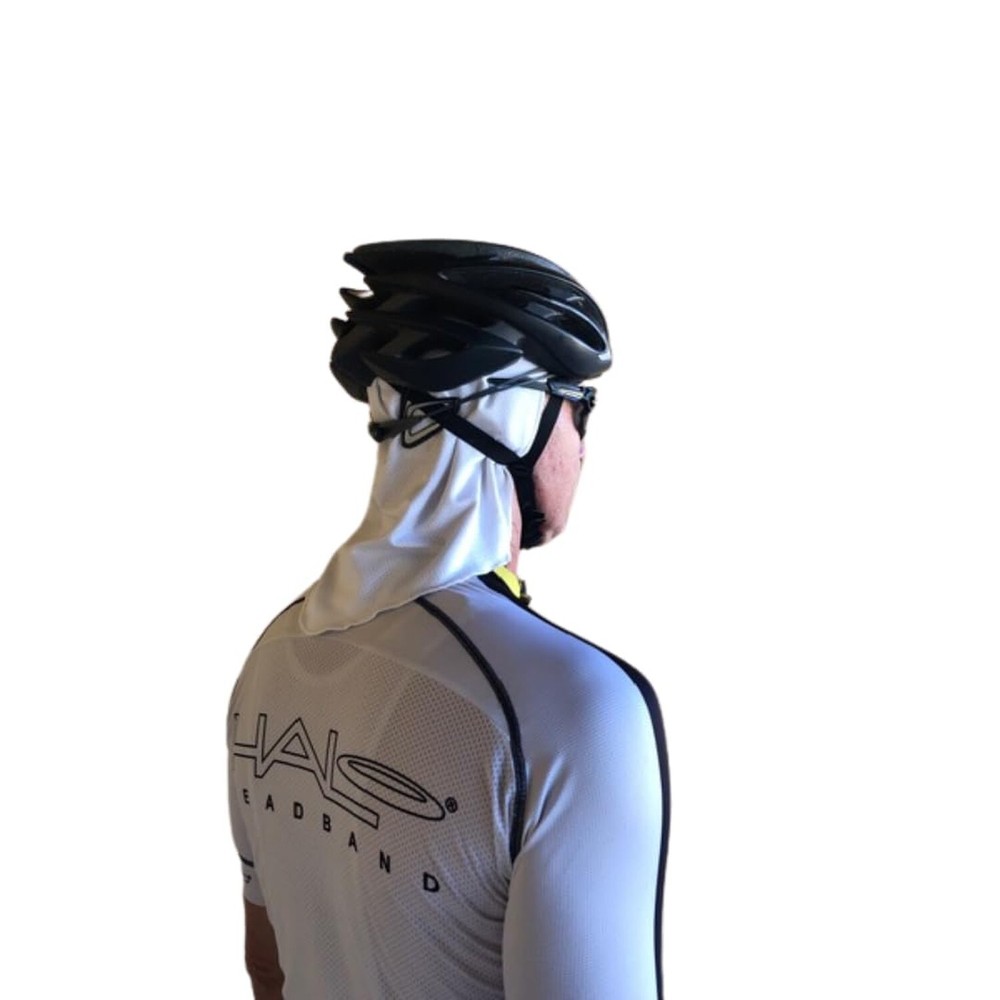 Halo Headband Skull Cap with Tail white