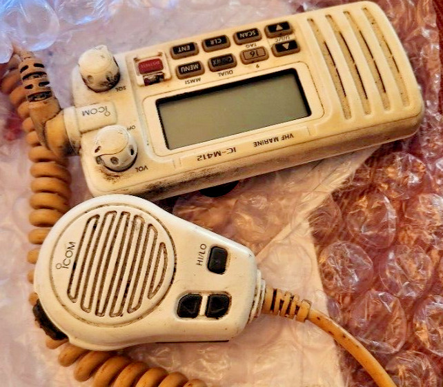 ICOM IC-M412 FRONT FACIA, MIKE & PROCESSOR PCB PREOWNED