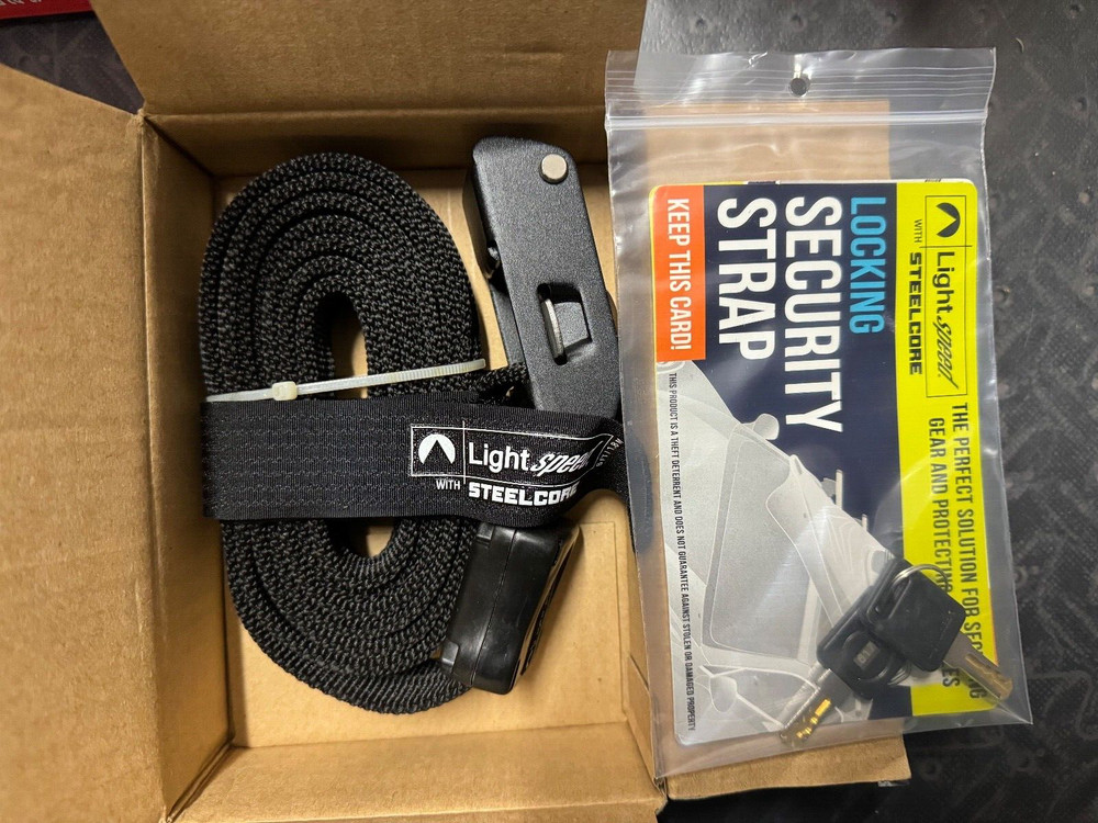 Lightspeed Outdoors Lockable Tie Down Strap with Steel Core 6 Ft