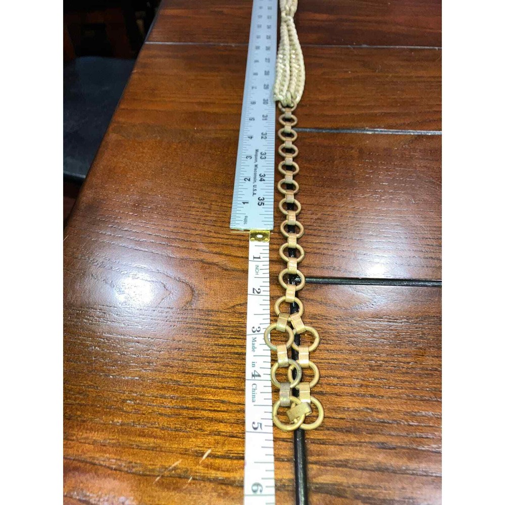 Chunk Linked Chain Two Tone Statement 31 Inch Necklace!