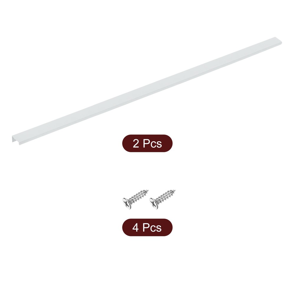 Cabinet Edge Finger Pull, 2pcs 800mm / 31.5" Hidden Cabinet Pulls, White