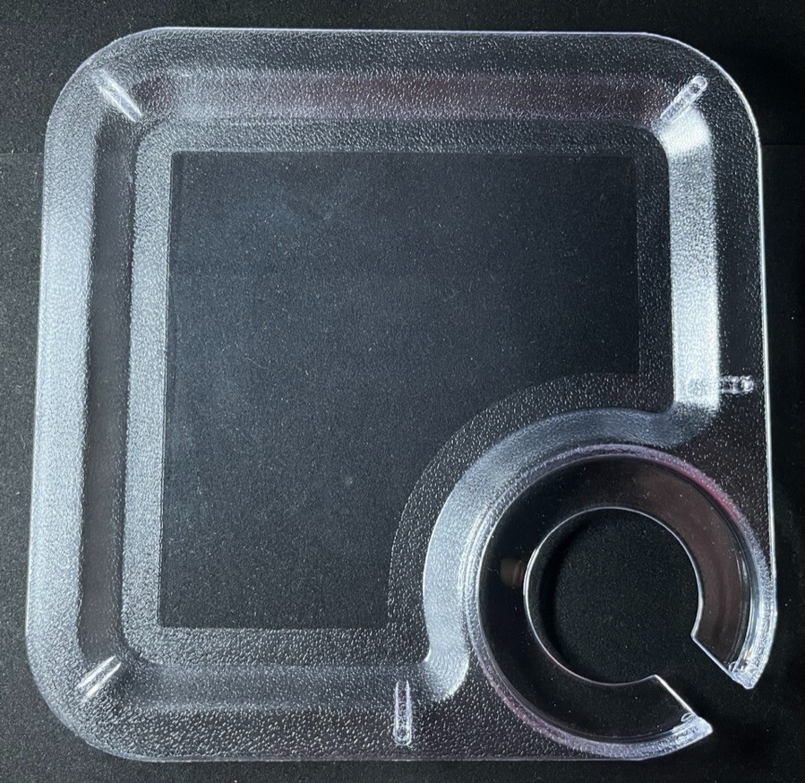 Party Plate With Built In Stemware Holder
