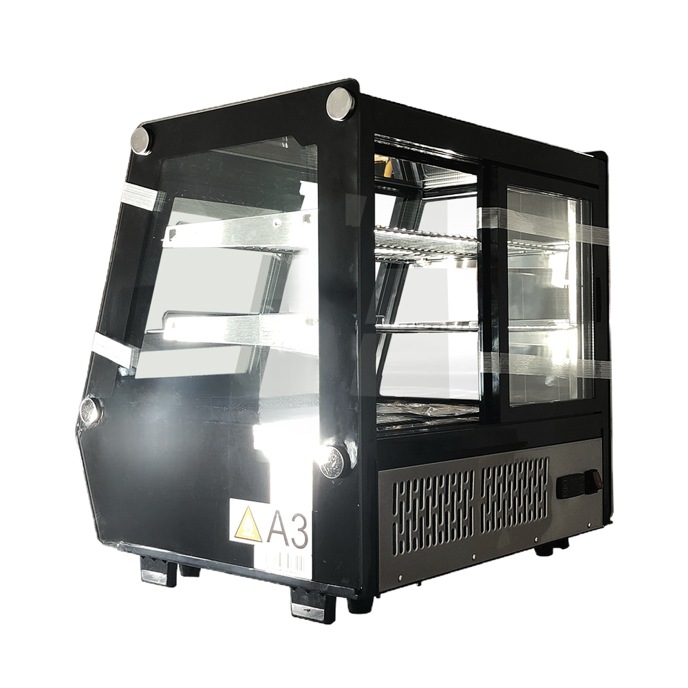 NSF 4.23-cu ft Refrigerated Display Case Countertop Bakery Display Case in Black