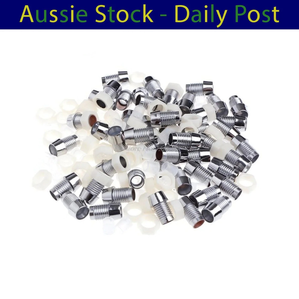 50X 5mm Chrome Plastic LED Holder Surround Cap Bezel Panel Mount