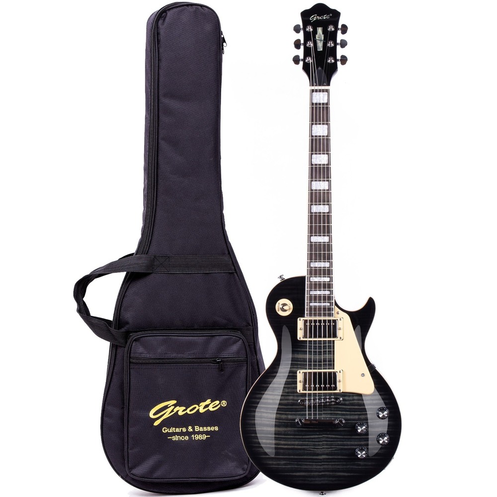 Grote Solid Gloss Black Finish Electric Guitar GTLP-02