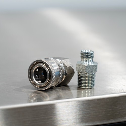 Adapter & Quick Connect Coupler Kit For Comet Static | Stainless Steel