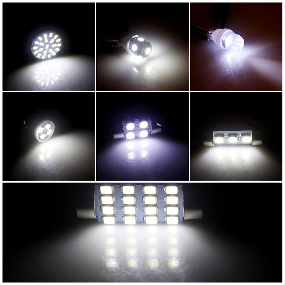 For Ford 56PCS Car Interior Combo LED Map Dome Trunk License Plate Light Bulbs