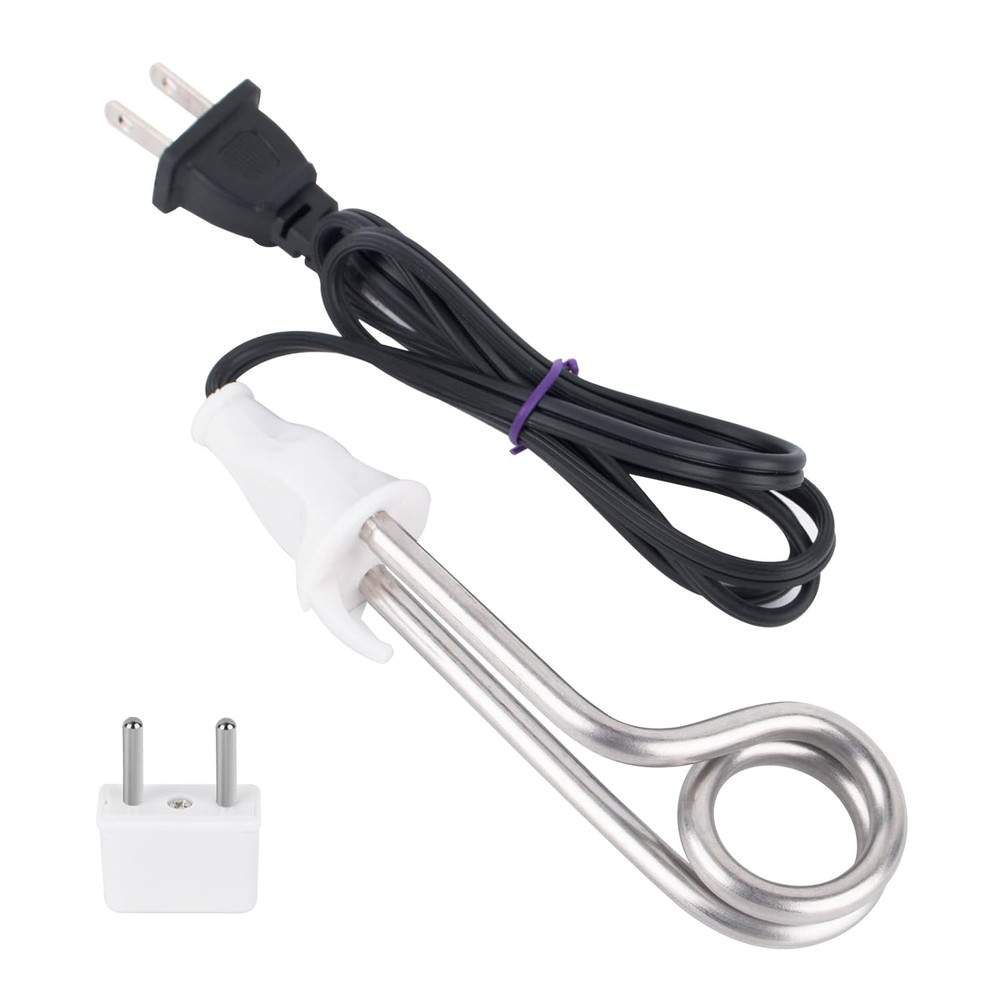 Immersion Water Heater 300W Electric Camping Accessories ，120/240V Dual Voltage