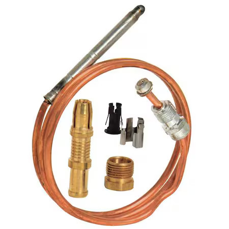 Robertshaw 1980-024 Thermocouple, Lp/Ng, 18 To 30 Mv, 24 In L., Snap-Fit,
