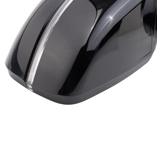 Passenger Side Power Heated Mirror with Blind Spot Indicator Smooth Black