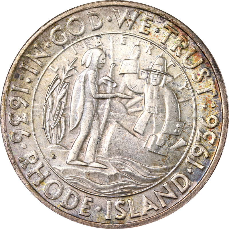 1936-D Rhode Island Commem Half Dollar