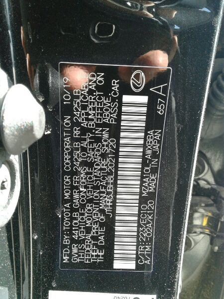 Driver Left Sun Visor Fits 19 UX200 93695