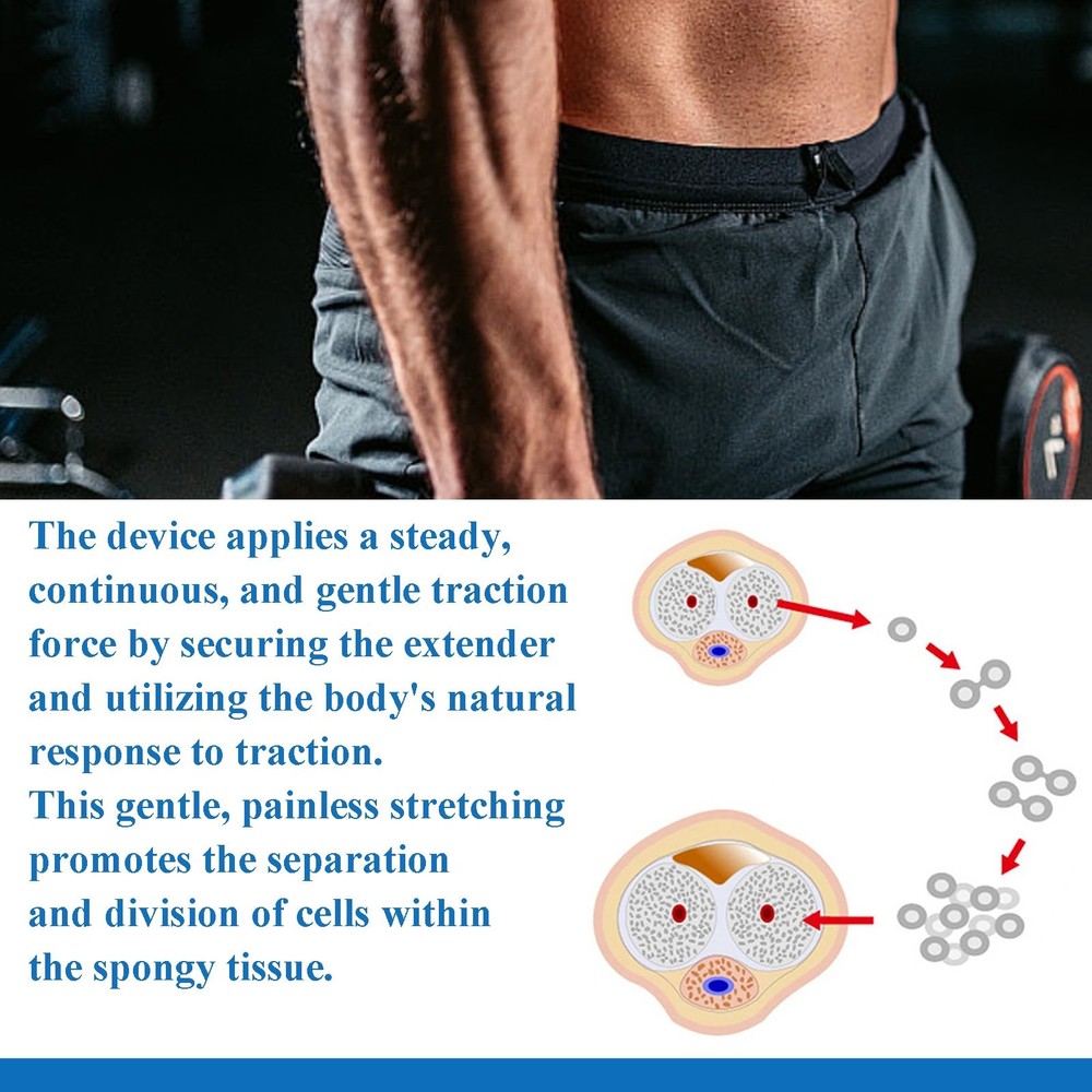 "Adjustable Male Extender Traction Device for Growth & Physical Training"