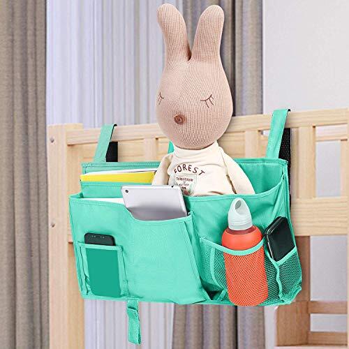 Bedside Storage Caddy, Bunk Bed Organizer Bed Storage Pocket Large Green