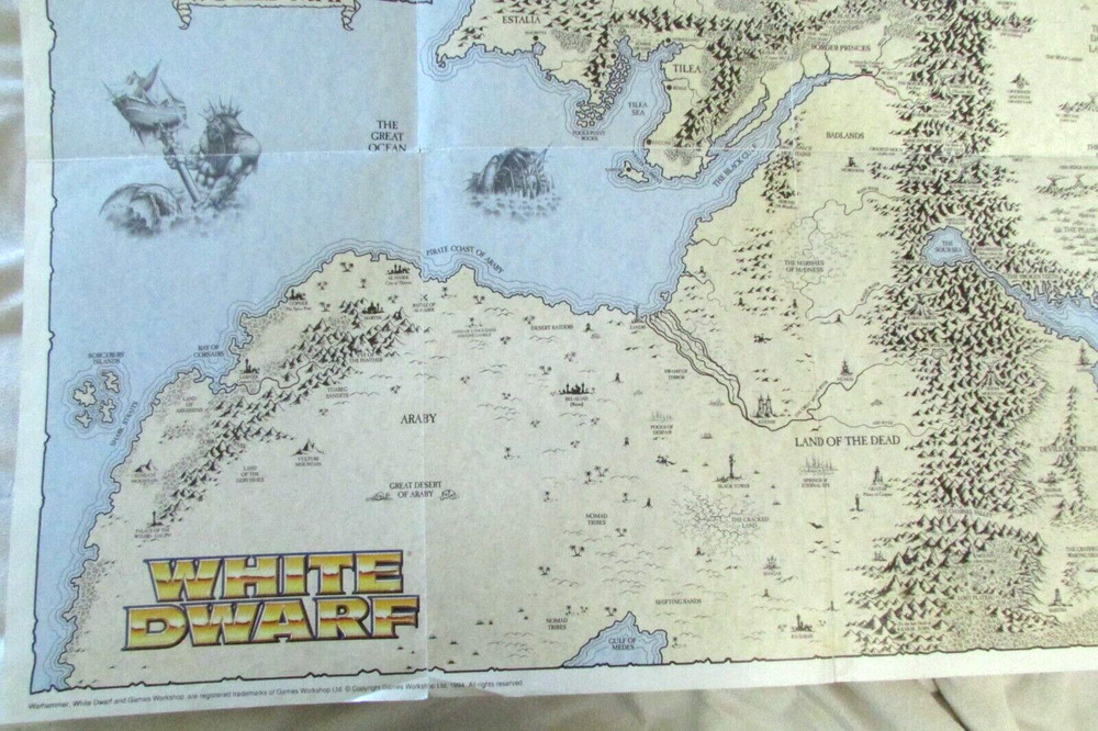 OOP Citadel / Warhammer Paper Empire / Chaos World Map 1994