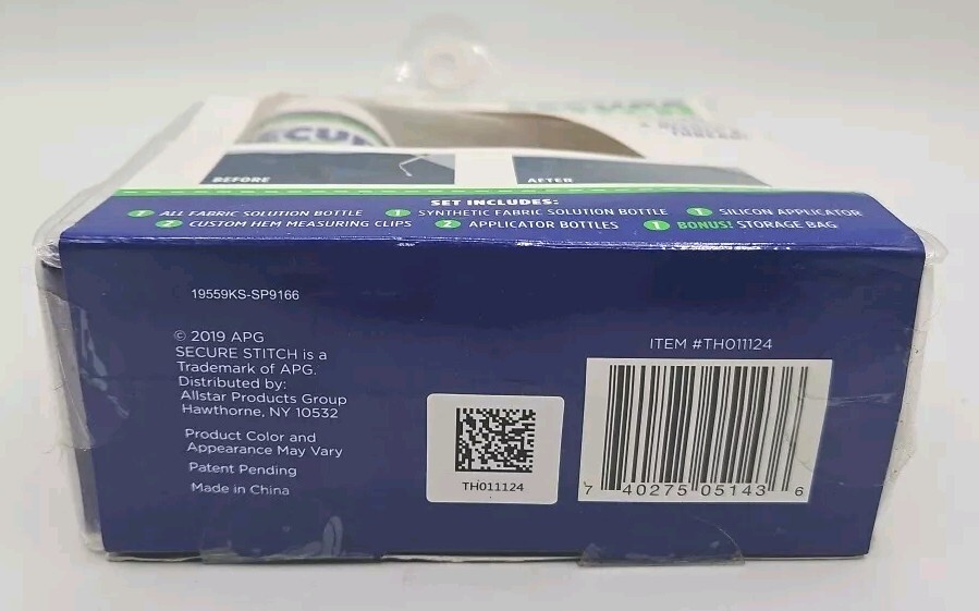 Secure Stitch Liquid Sewing Glue Emergency Solution 7pc Set NEW