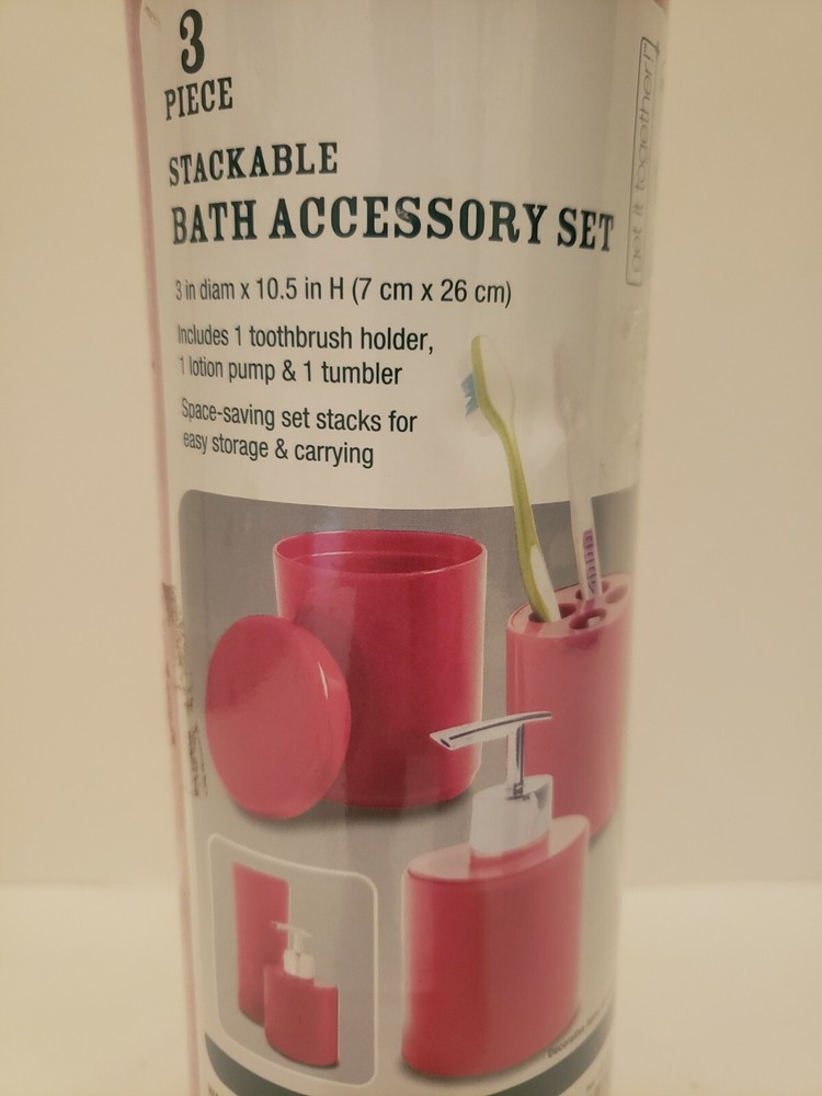 3-Piece Stackable Bath Accessory Set