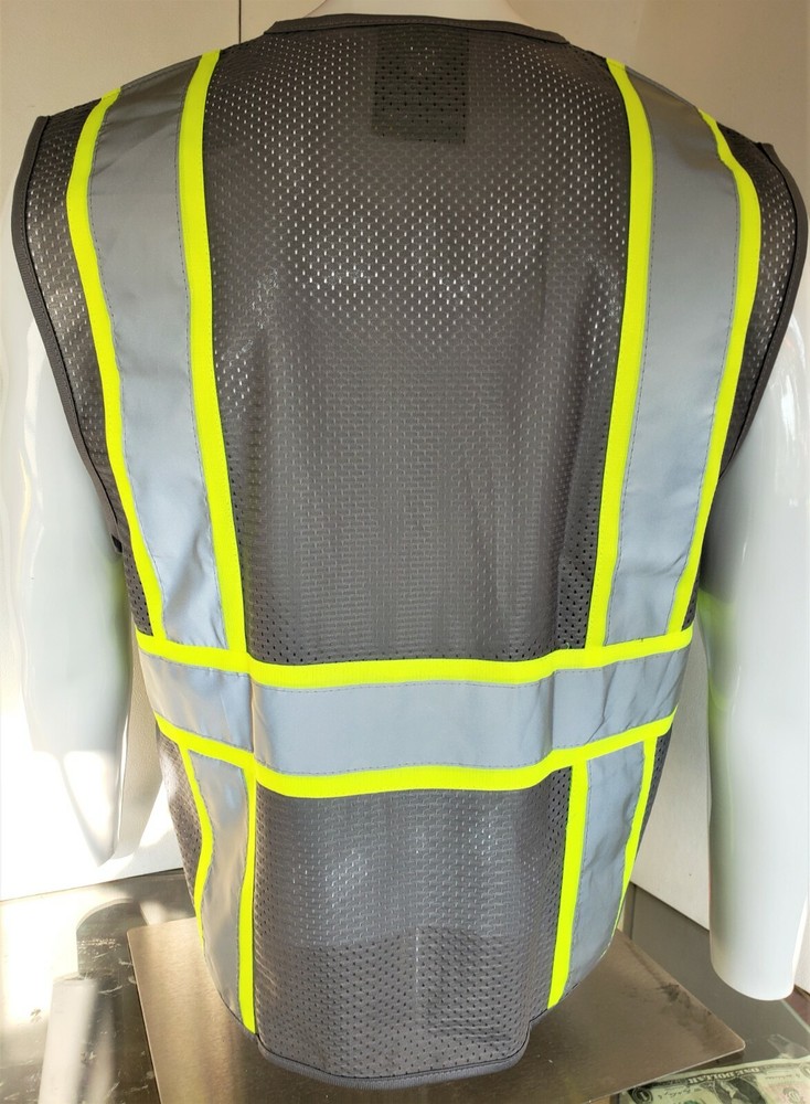 FX Two Tone High Visibility Reflective Gray Safety Vest