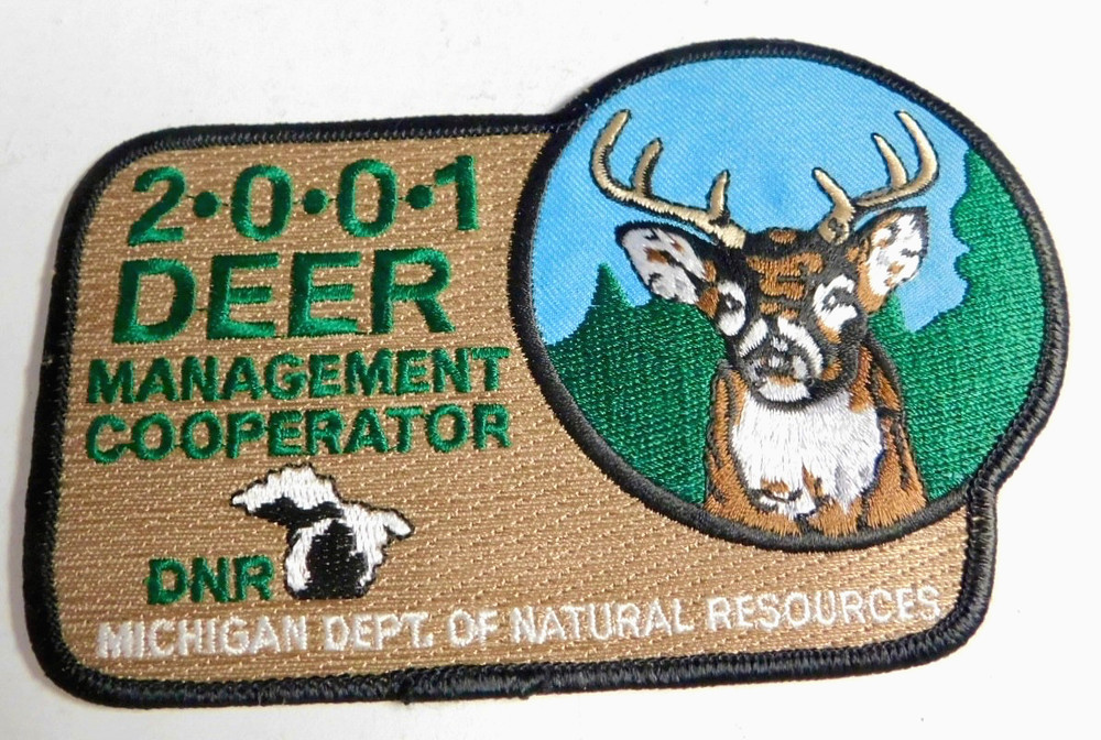 2001 MICHIGAN DNR DEER MANAGEMENT COOPERATOR PATCH