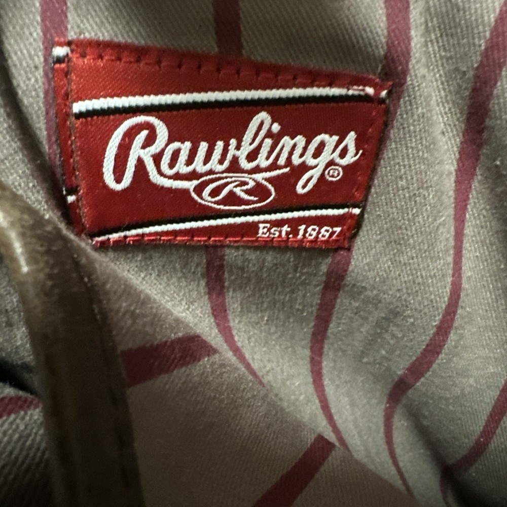 Rawlings Authentic Leather Backpack Baseball Excellent Used Condition