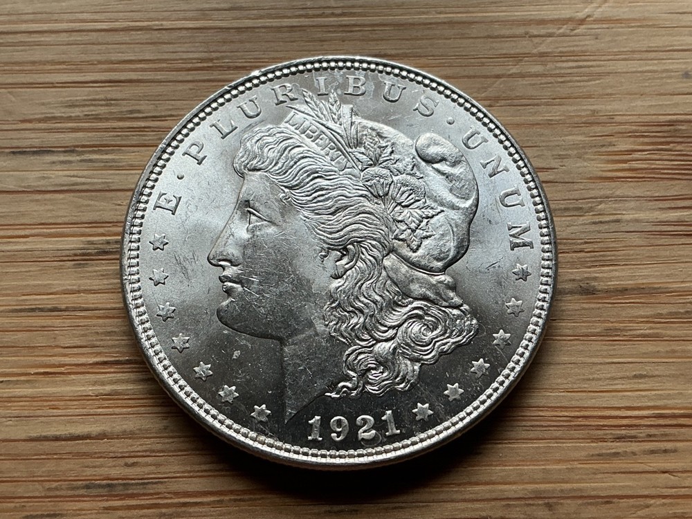 1921 Morgan Silver Dollar Uncirculated condition