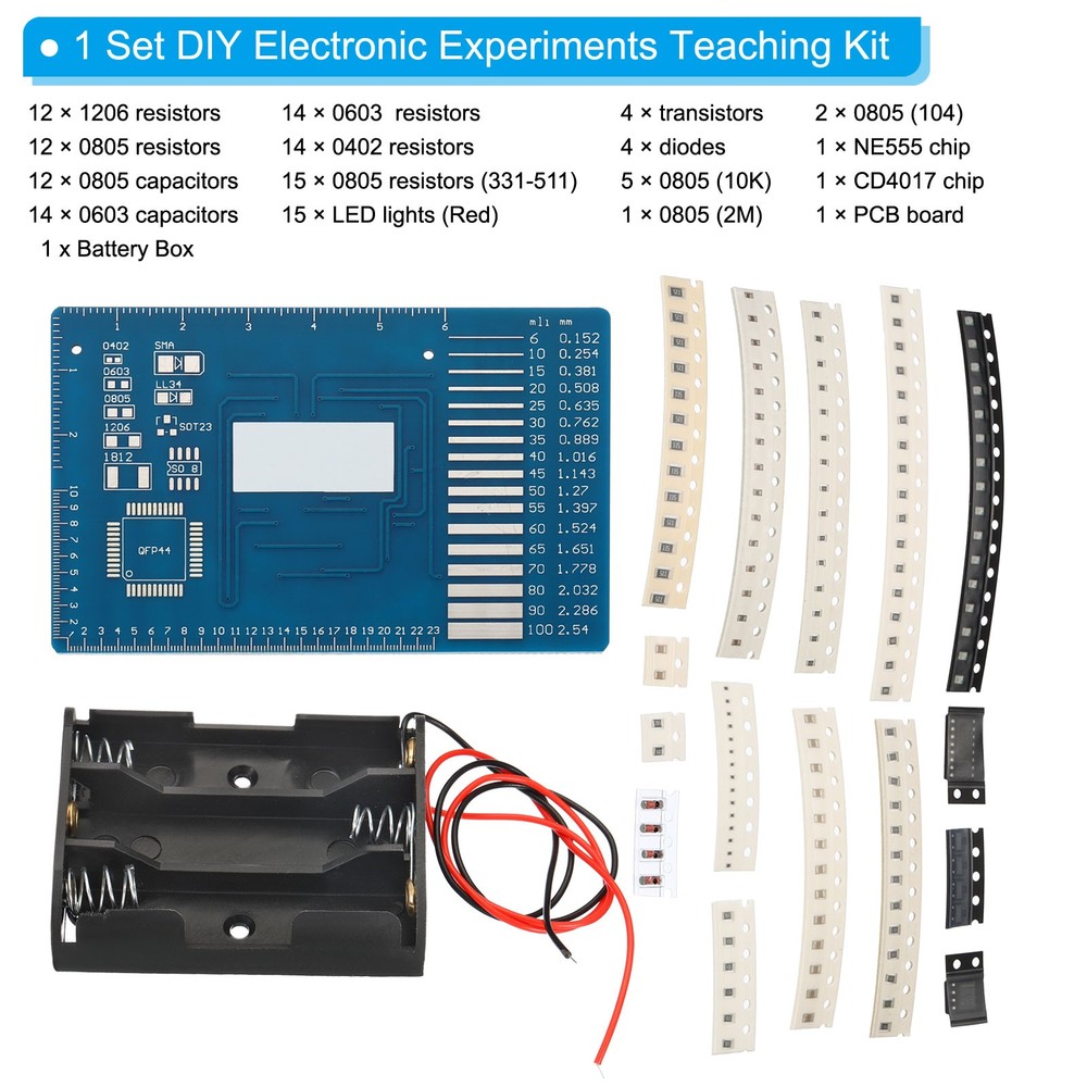 1Set Soldering Practice Board PCB Board Electronics Kit Prototype DIY Welding