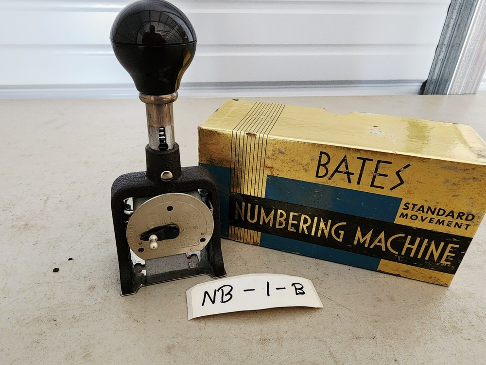 Bates 6-E Numbering Machine
