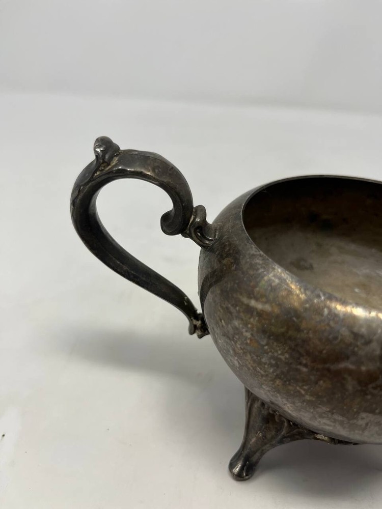 Vintage Silverplate Footed Sugar Bowl