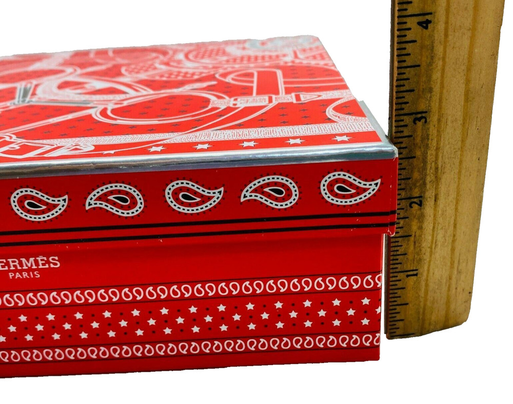 NEW Hermes Empty Multicolor Gift Boz - Red/White mix