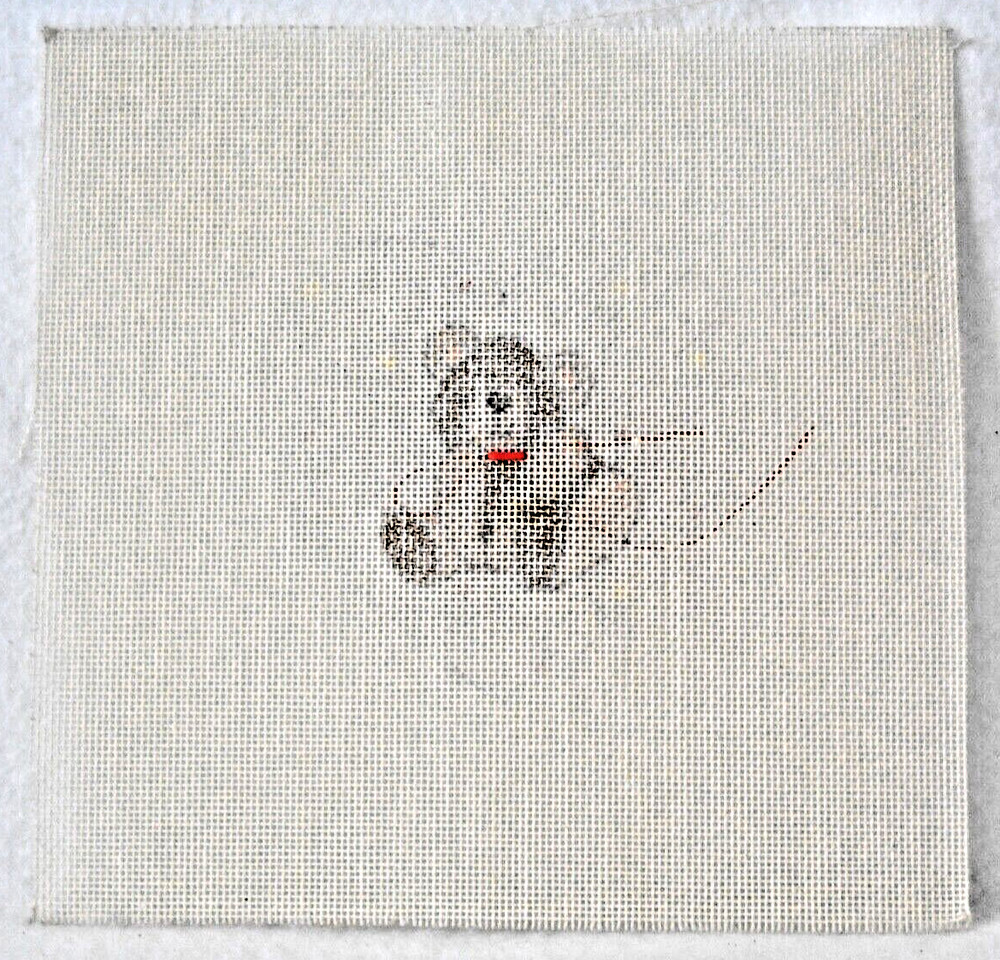 STITCH PAINTED NEEDLEPOINT CANVASES - EASTER EGG RABBIT AND TEDDY HEART - NEW