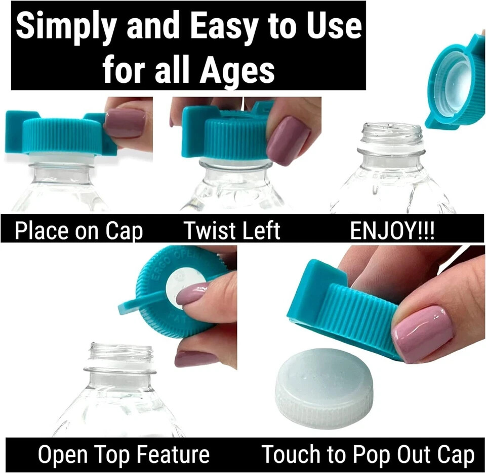 3-Pack WATER BOTTLE Opener | Arthritis Sufferers Elderly Seniors Weak Hands