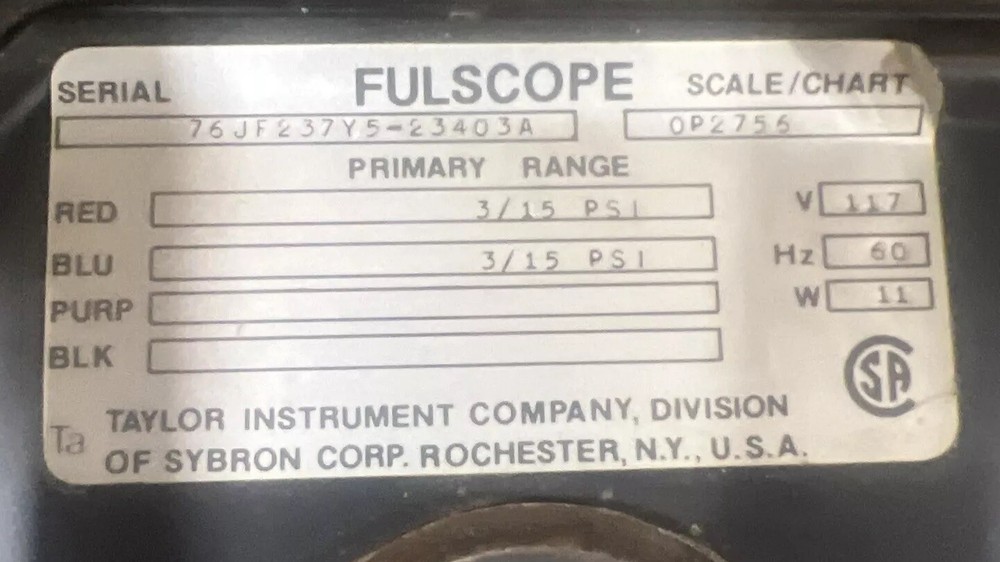 Vintage Taylor Chart Recorder