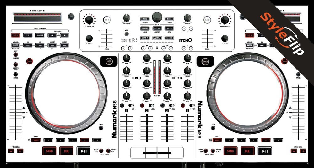 Numark NS6 | Color White | Protective Decal | StyleFlip Skins