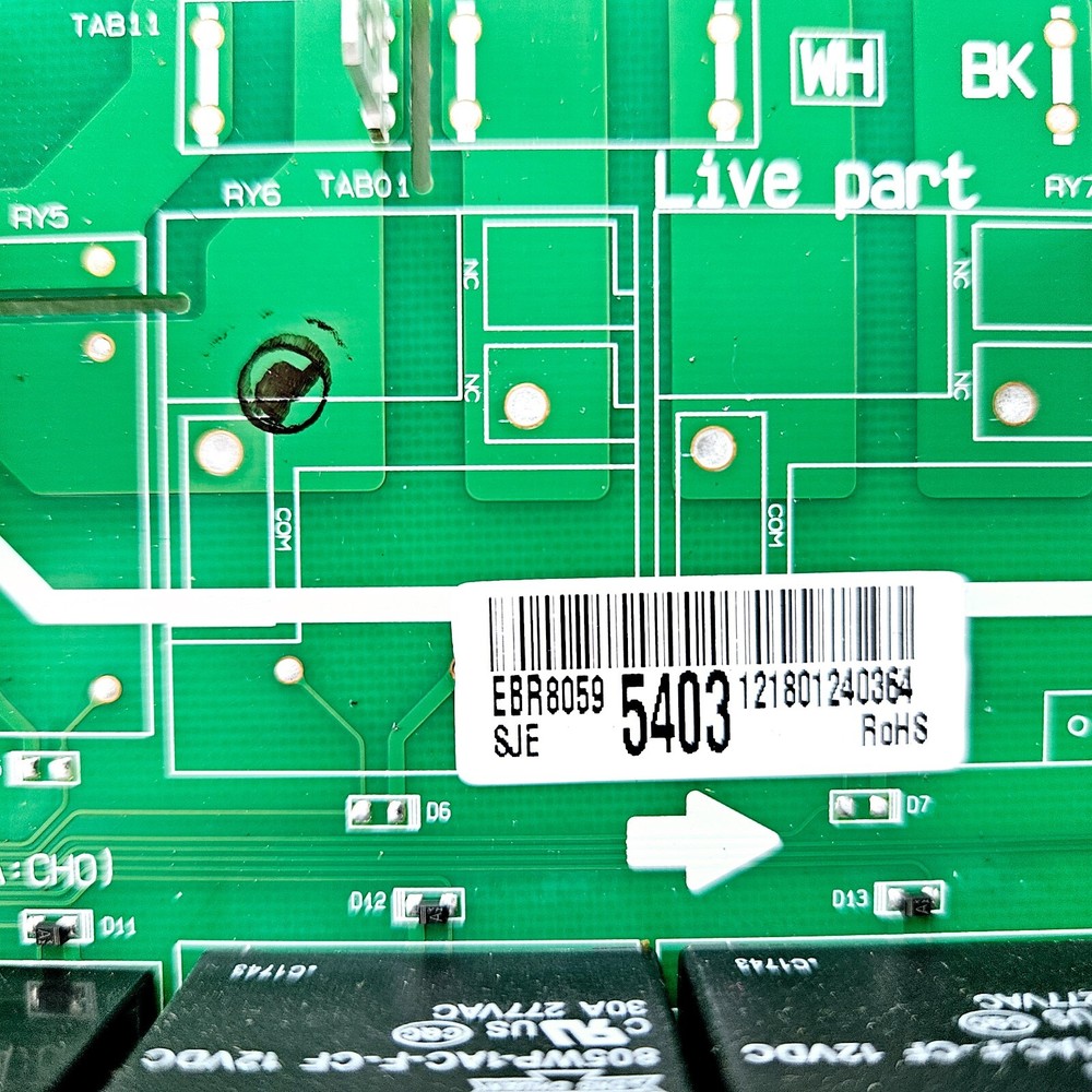 Genuine LG Range Oven, Relay Board # EBR80595403