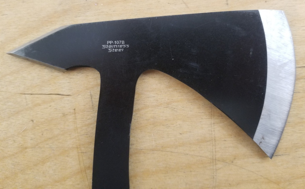 Perfect Point 9.5" Black Stainless Throwing Axe with Sheath