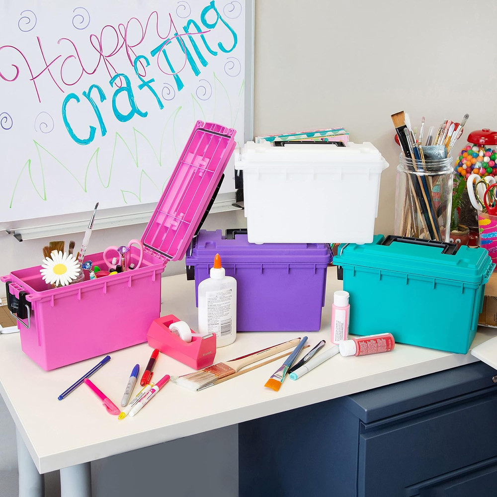 Sheffield 12631 Ammo Storage Box, Stackable .30 Cal Field Boxes, Water and Dust